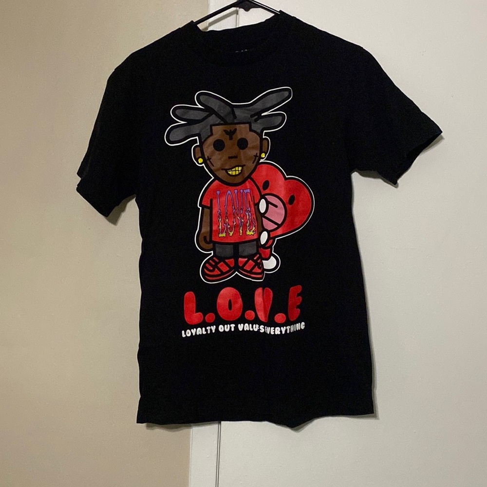 L.O.V.E Kodak Black Graphic T-Shirt Black/Red Size M